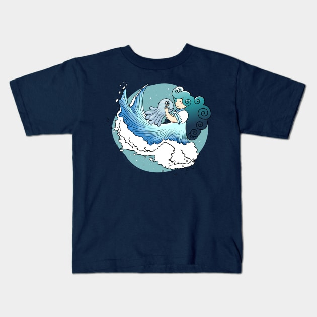 Hina and her little friend Kids T-Shirt by Cryptobox Comics